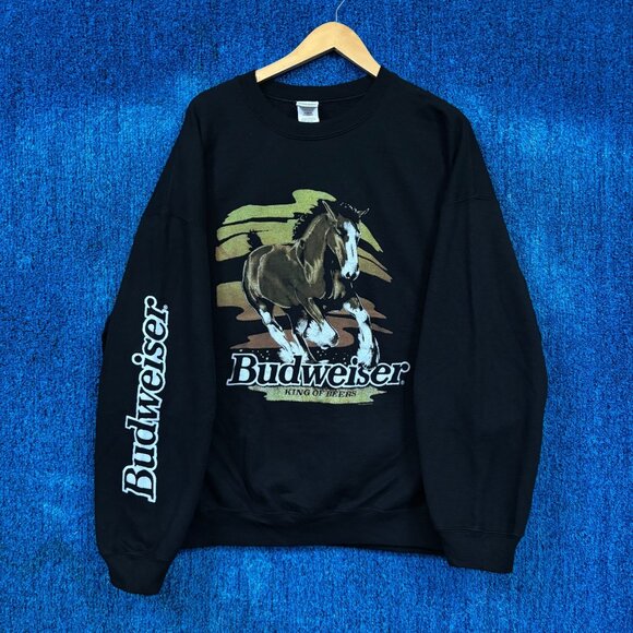Budweiser Neon Clydesdales Flea Market Fleece Size Extra Large - Picture 1 of 4